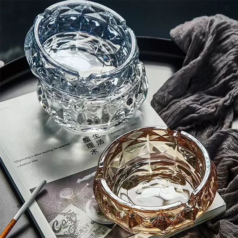 

Nordic Home And Office Ins Popular Diamond Crystal Glass Ashtray Portable Decorative