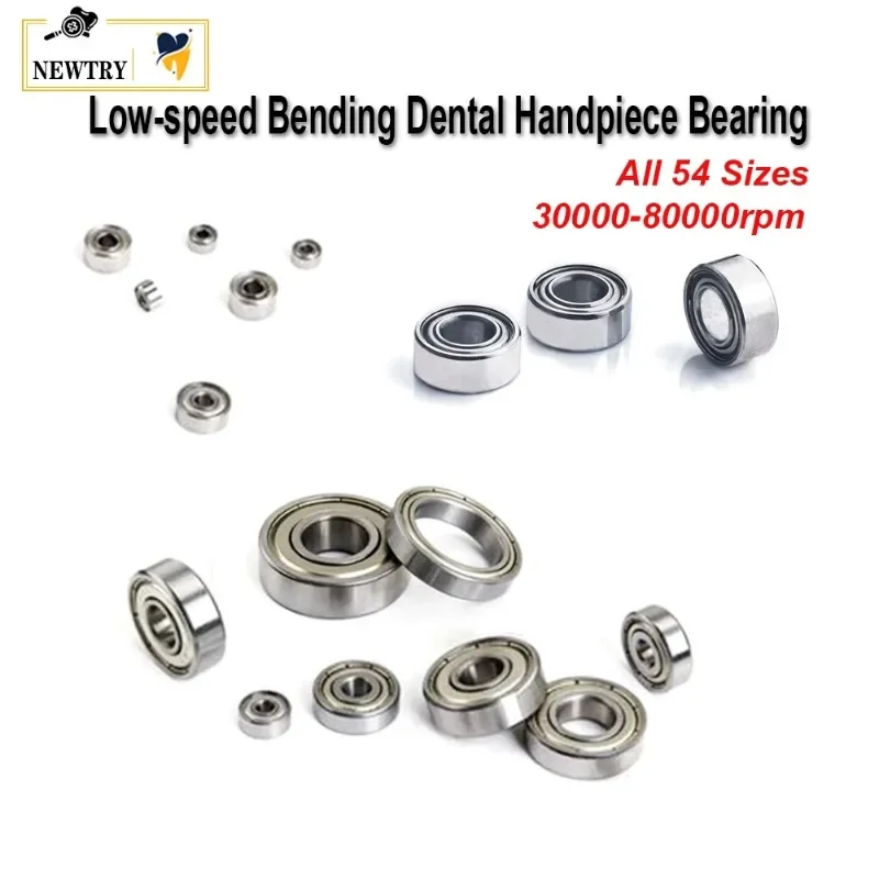 10Pcs Dental Low Speed Bending Handpiece Bearing NSK KAVO WH SIRONA Implant Machine Planter Motor 30000-80000RPM Stainless Steel