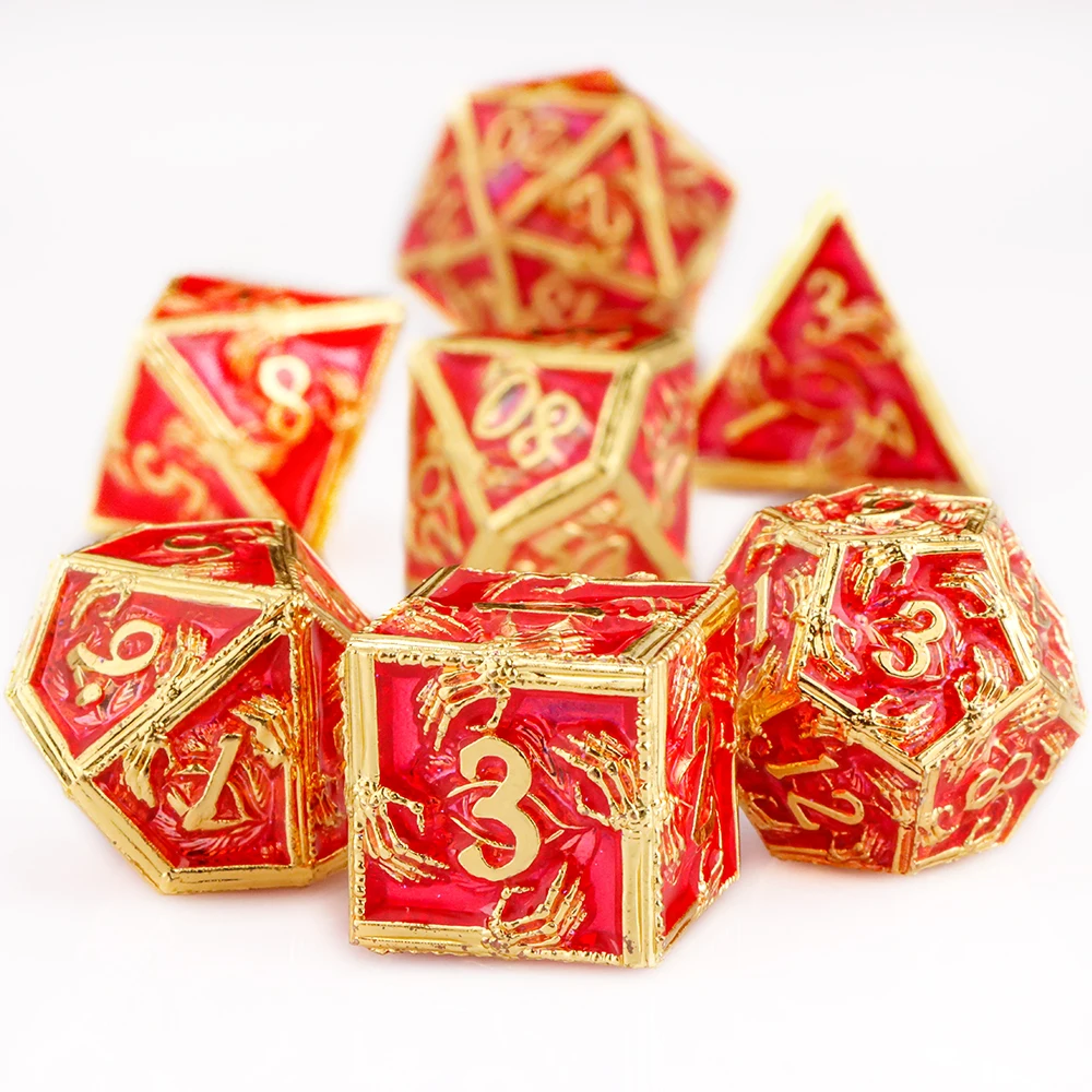 

Premium Solid Metal Dice Set,7PCS Heavy Polyhedral Dice for RPG Games like DND,dungeons and dragons dice set,gift for him
