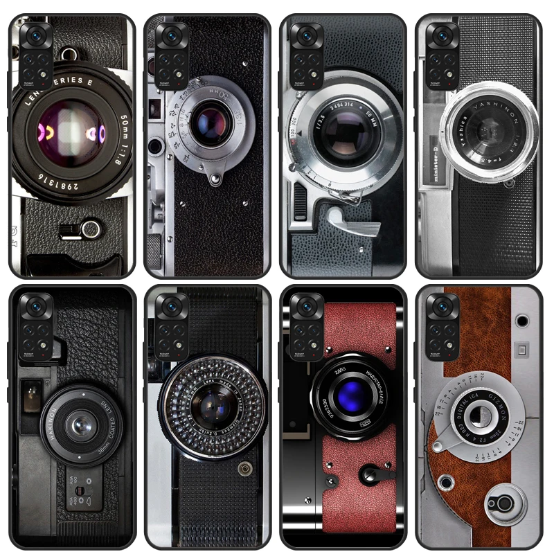 Vintage Retro Camera Case For Xiaomi Redmi Note 8 9 12 10 11 Pro 8T 9S 10S 11S Cover For Redmi 9 10 9A 9C 10C