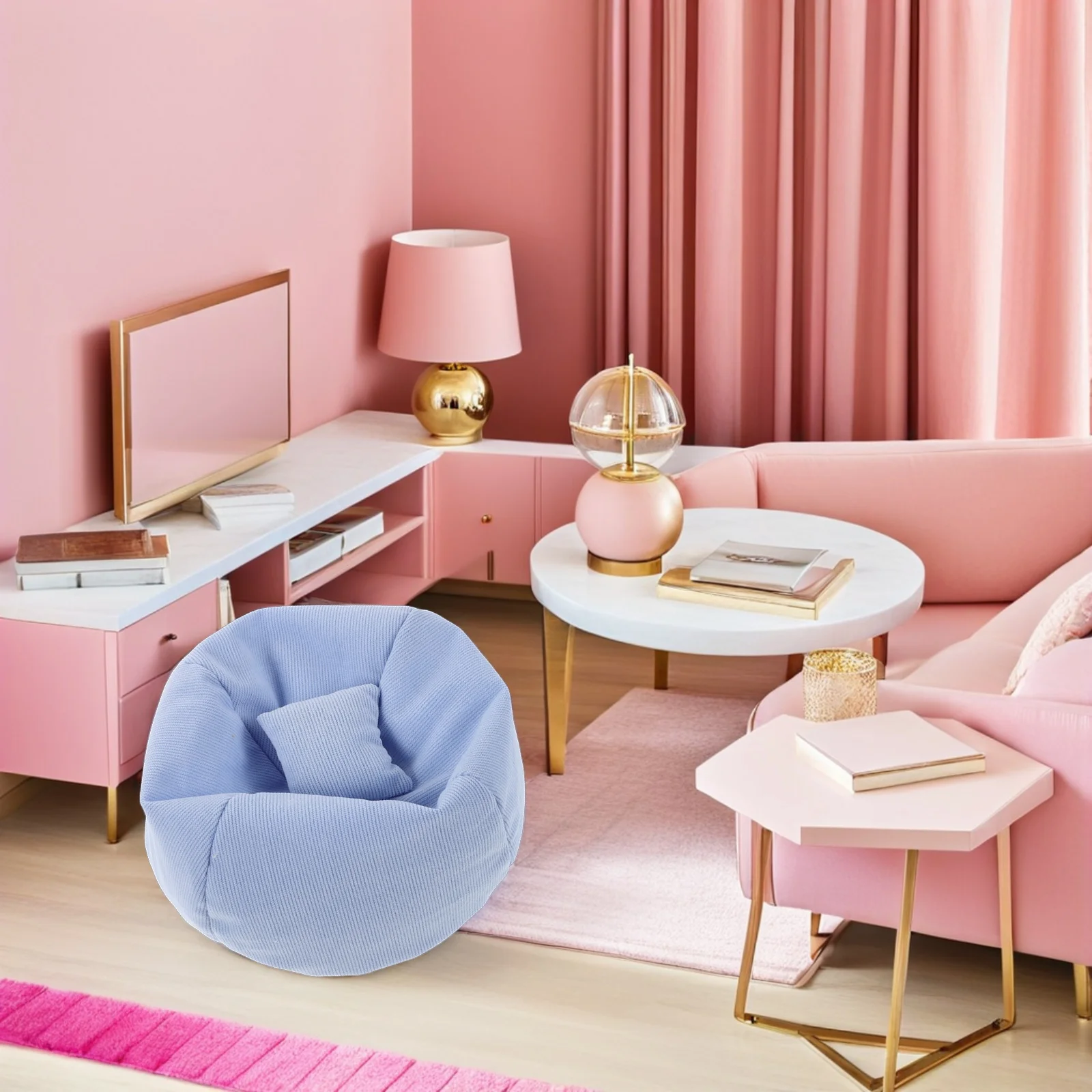 Base de canapé paresseux, 1 pièce, Mini canapé rempli de mousse souple pour tableau de bord de voiture, présentoir d'étagère de bureau, accessoire de décoration de meubles miniatures mignons