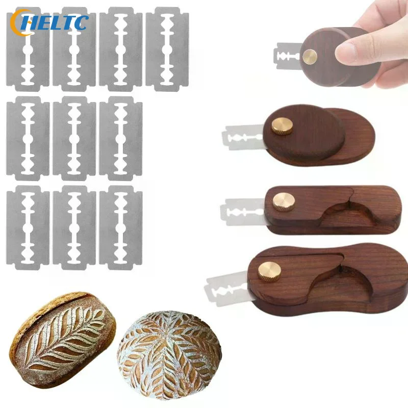 Dough Scoring Knife With 10Pcs Blades Stainless Steel Homemade Bread Lame Scoring Tool Foldable Sourdough Scorer For Baking