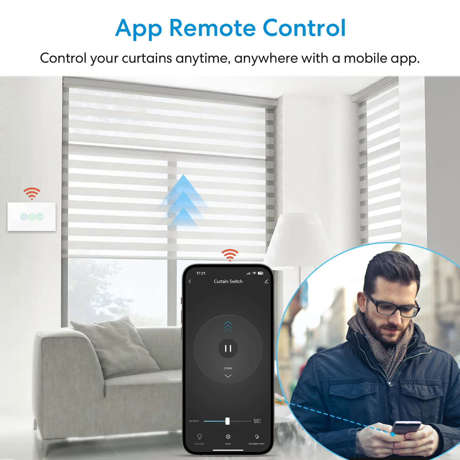 Tuya Smart Life ZigBee Tenda per tapparella Interruttore USA Temporizzatore Controllo percentuale Funziona con l'Assistente domestico Google Alexa