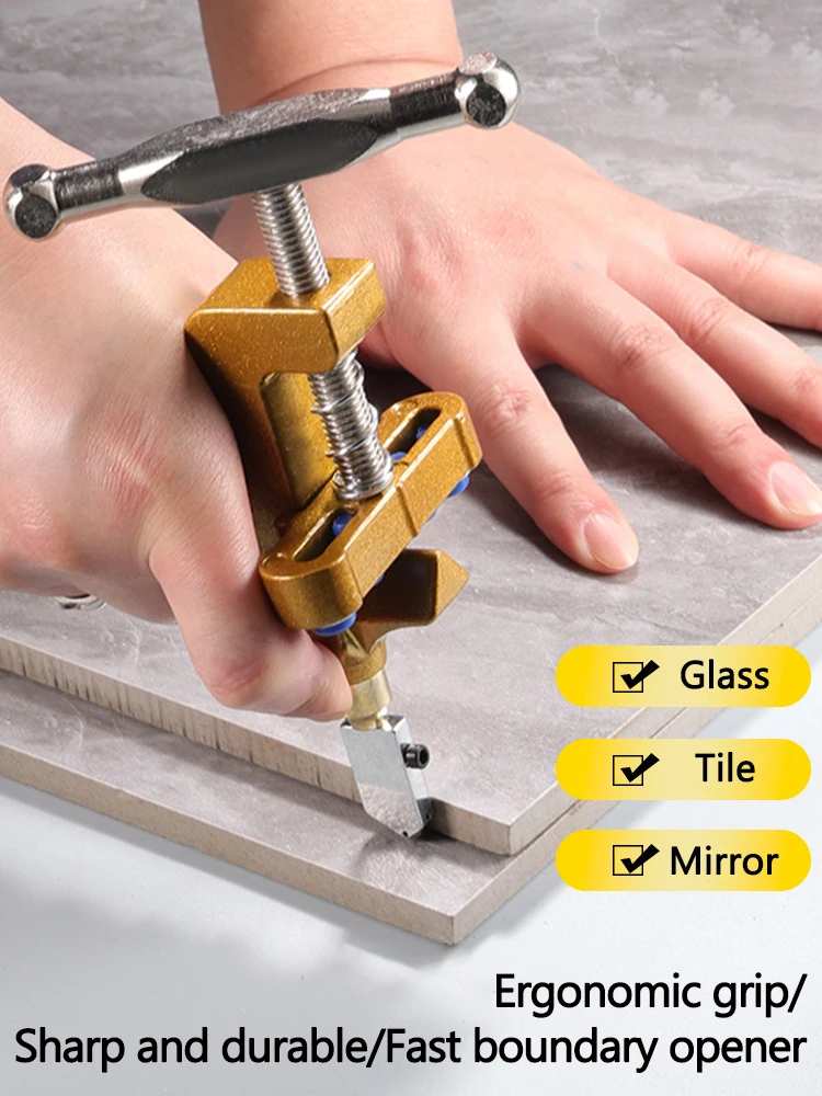 2 in 1 Glass Tile Cutter/Ceramic Tile Cutter Opener Breaker Cuts 3-15mm Thick Tile Wheel Diamond Roller Cutting Hand Tools