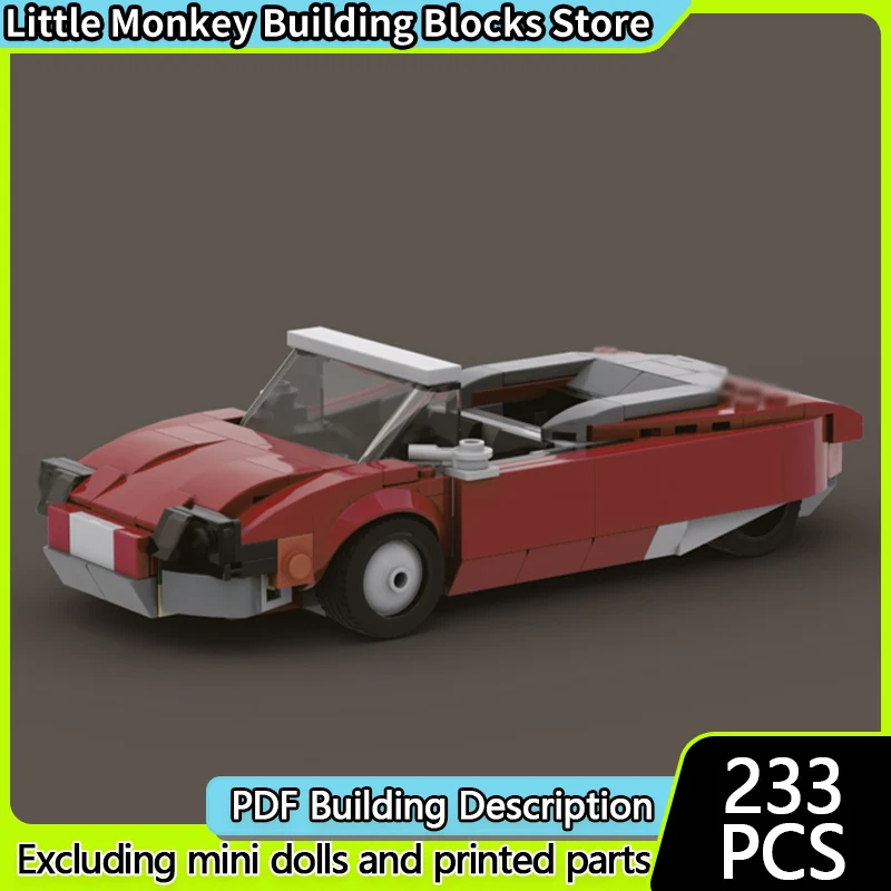 

Speed Racing Car Model MOC Building Bricks DS Convertible Car Modular Technology Children Holiday Gifts Assemble Toys Suit