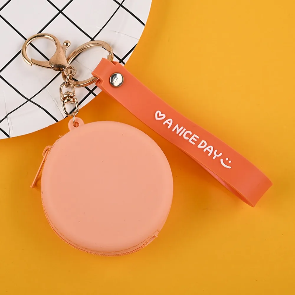 

New Zipper Coin Purse Waterproof Portable Silicone Wallet With Wrist Rope High-capacity Earphone Bag Children