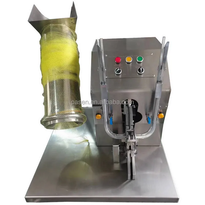 Hot Sale Small Garlic Onion Vegetable Packing Machine Mesh Bag Package Machine For Fruit Vegetable