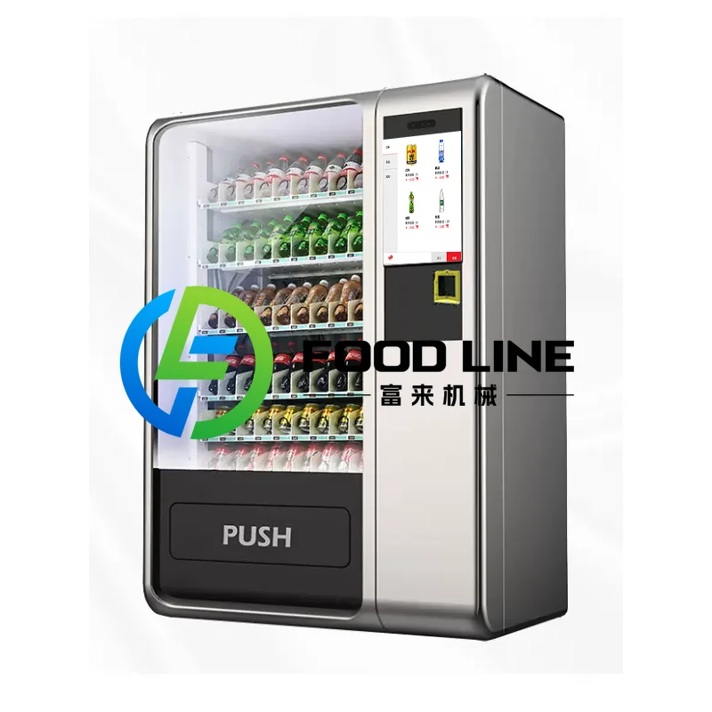 

24/7 Self-Service Food Beverage Combo Vending Machine LCD Touch Screen Multiple Payment Options for Office Hospital