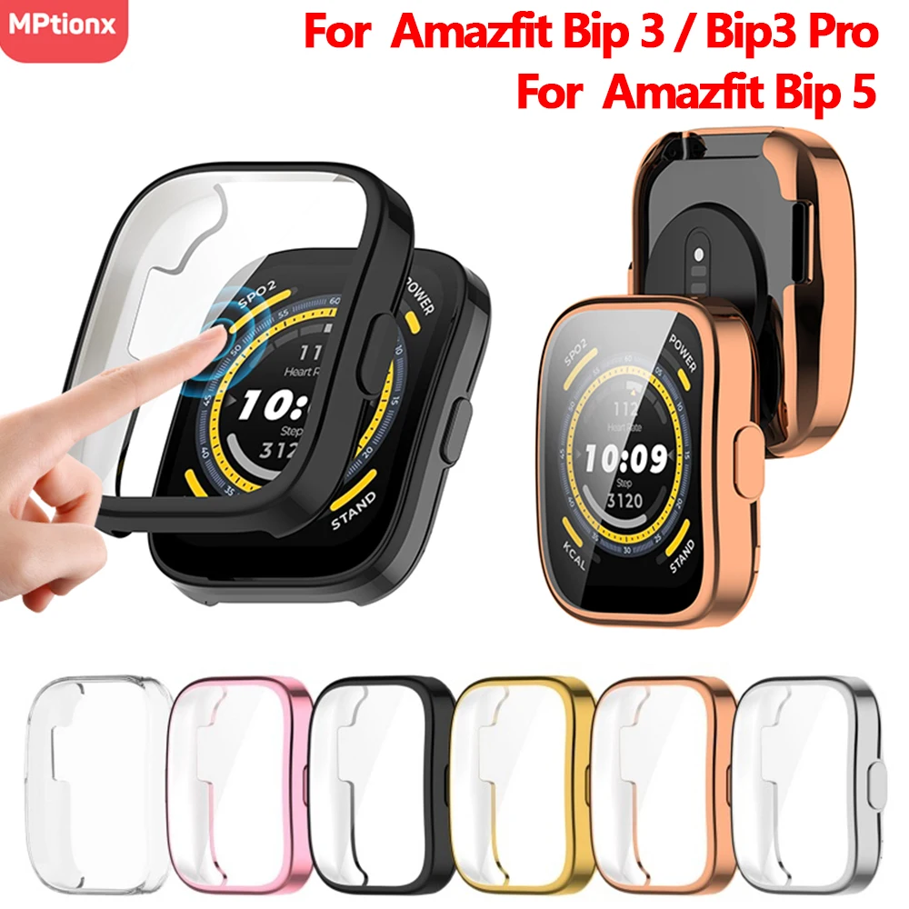 

Cover For Huami Amazfit Bip 5 Smart Watchband TPU Screen Protector Case Protective Shell for Amazfit Bip 3/3 Pro Accessories