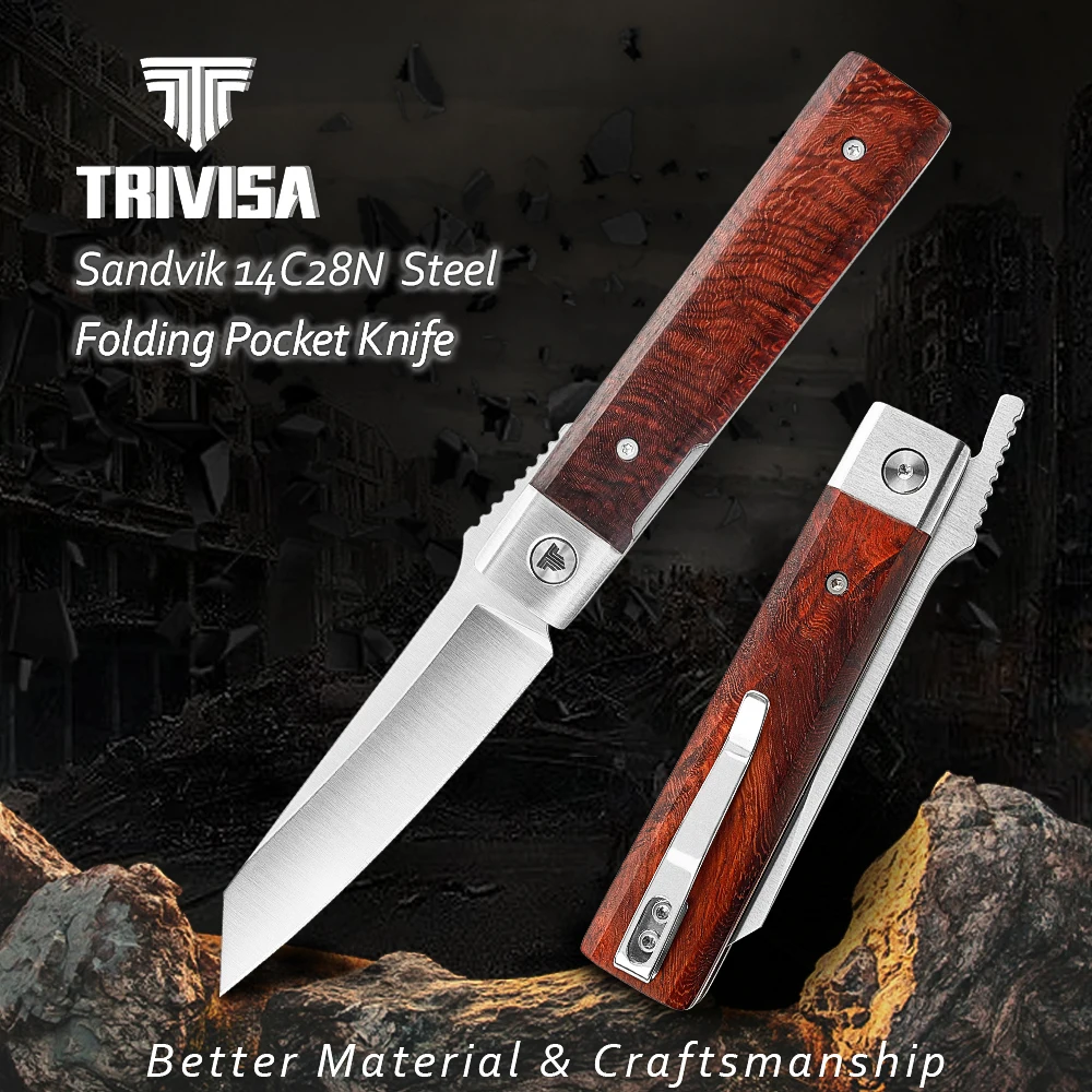 

TRIVISA ​Dolphin-F Kitchen Pocket Folding Knife,High quality,Outdoor Camping Hunt Hiking Cutting fruit EDC utility pretty Tool