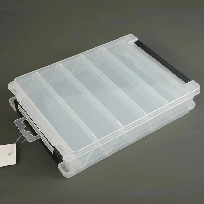 Multifunctional double-sided transparent plastic storage bait fishing tackle box