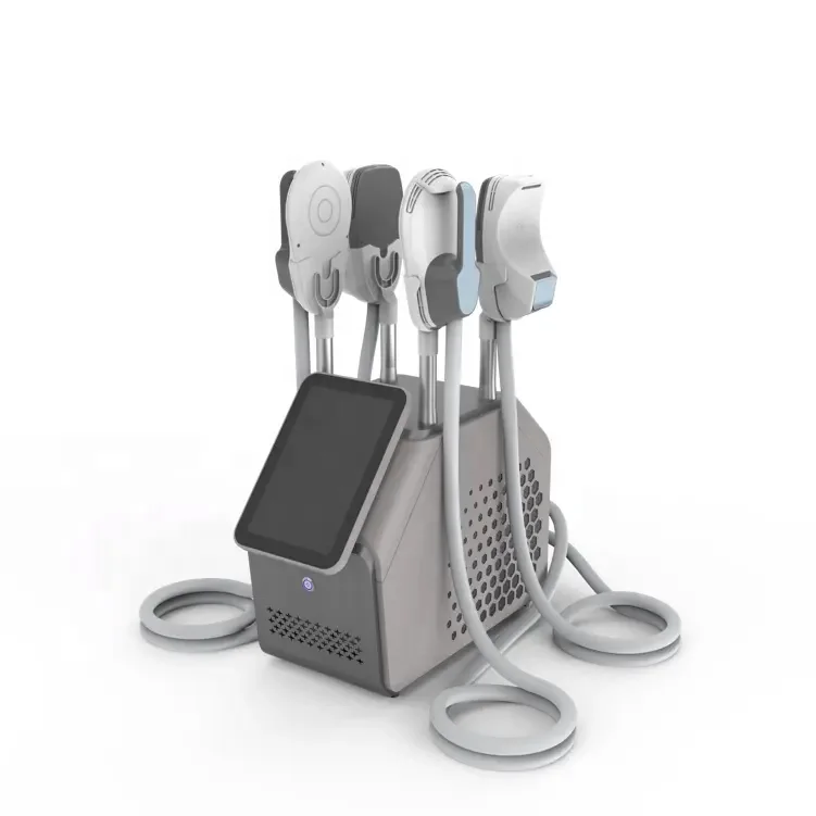 Máquina portátil para esculpir el cuerpo Ems, 4 asas, Estimulador muscular eléctrico, Estimulador Ems, máquina Profesional muscular