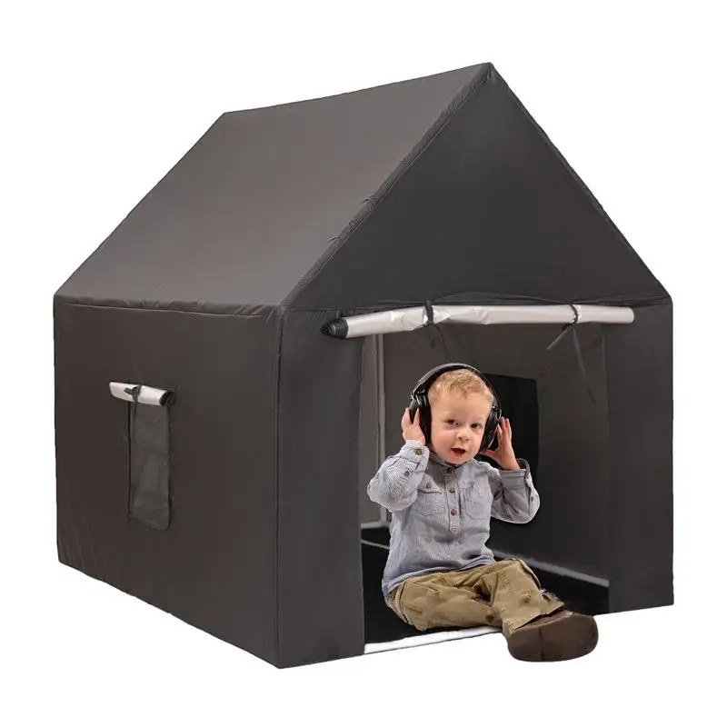 Indoor Black Out Tent Portable Oxford Cloth Sleep Tent Funny Children Playhouse Lightweight Sleep Pod For Home Travel Playing