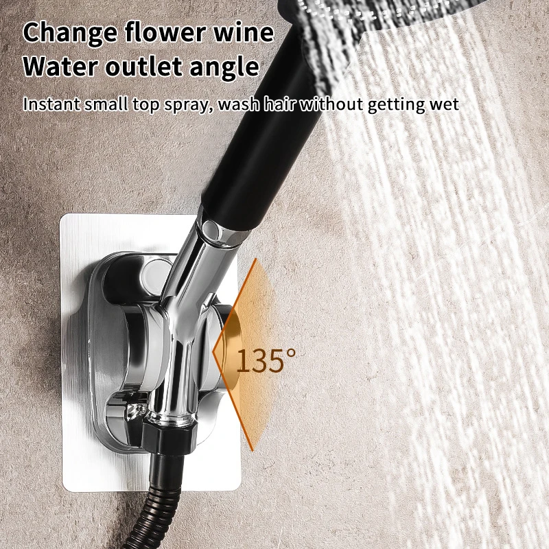 Shower Arm Extension Adjustable Angle Shower Head Adapter 135° Elbow Connector