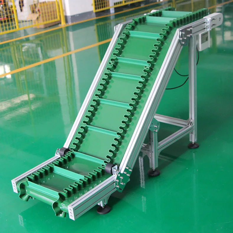 Skirt baffle conveyor elevator, climbing belt machine express conveyor, can lift and connect belt line