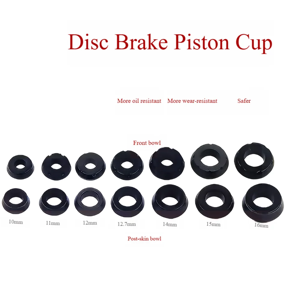Kit de sellos de copa para pistón de freno de disco de motocicleta |   10/11/12/12.7/14/15/16/17.5/19/22.2mm |   Kit de Reparación de Caliper Delantero y Trasero (1 Juego)