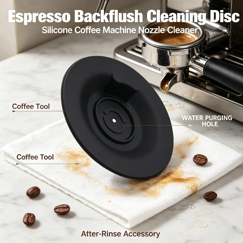 4 Pcs Espresso Backflush Disc Silicone Coffee Machine Group Head Cleaning Disk Barista Coffee Maker Cleaning Accessory