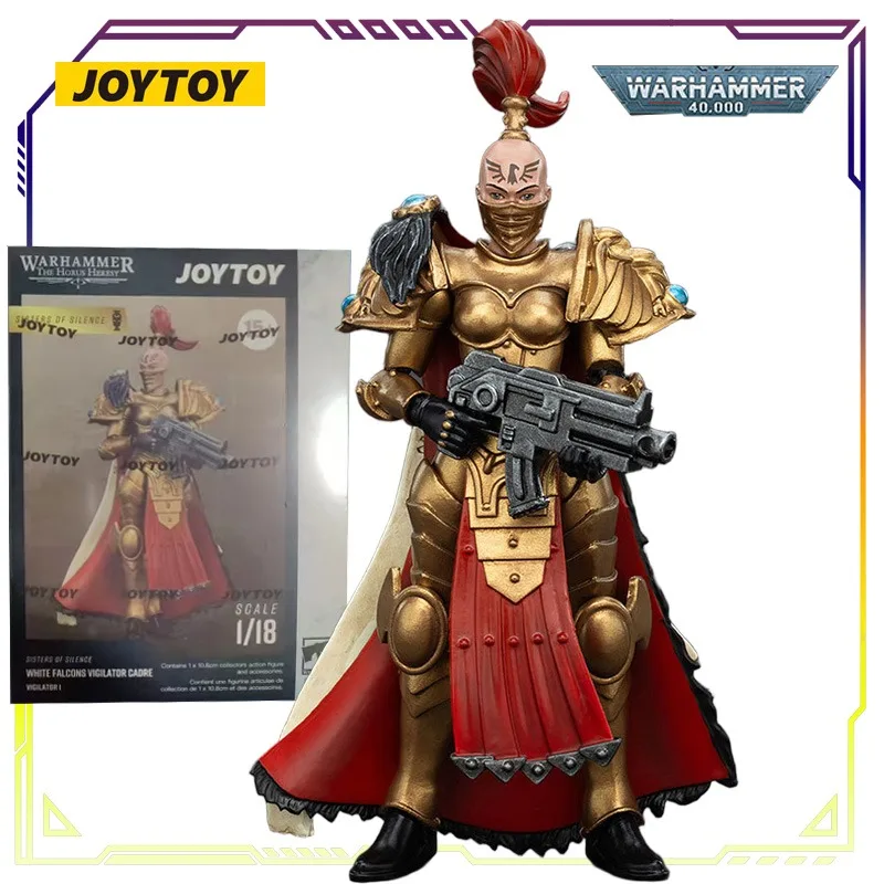 JOYTOY Original Warhammer 40K Series Sisters of Silence สีขาว Falcon Backbone Trio Action Figure ของเล่นชุดของขวัญเด็ก