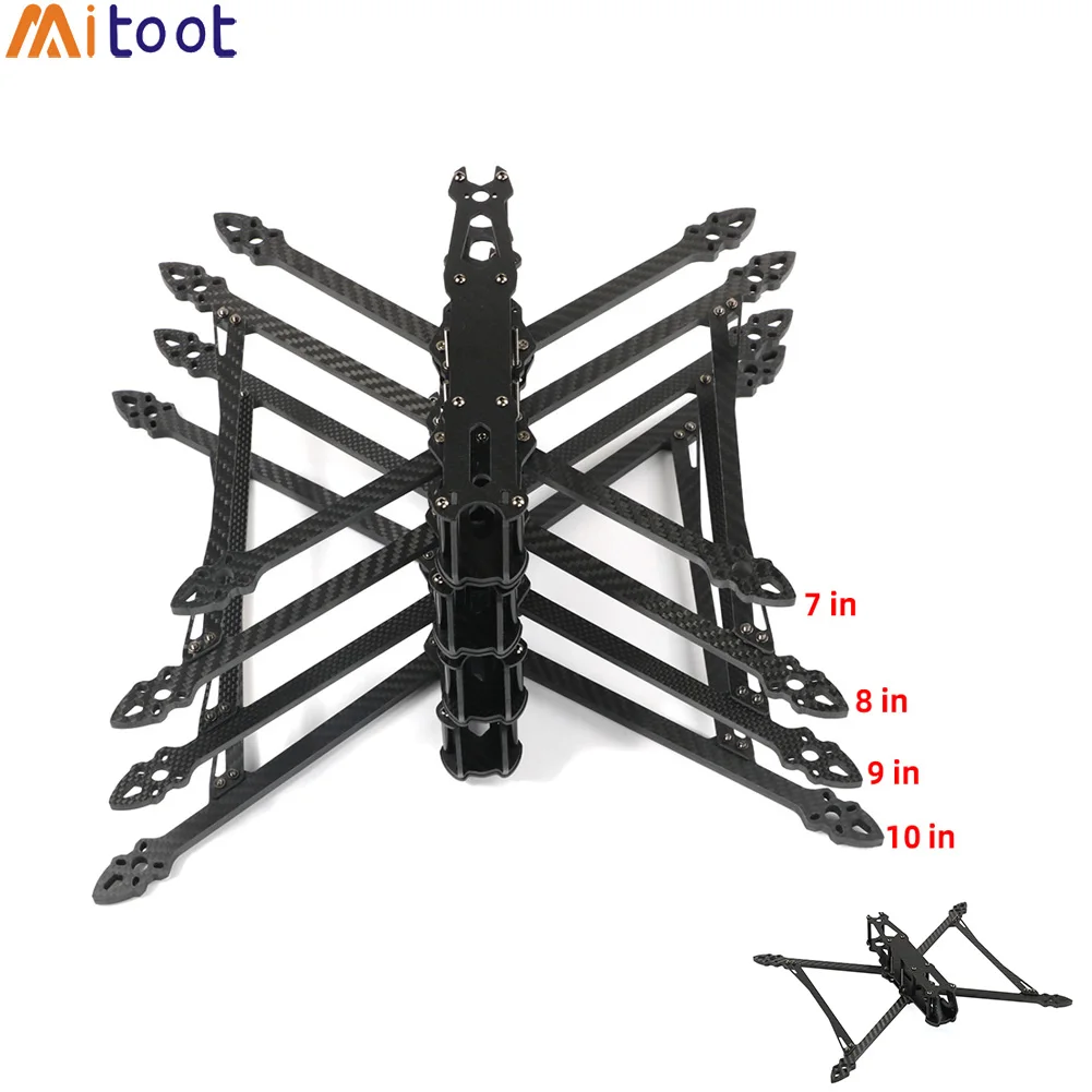 FPV Quadcopter Frame Mark4 V2, 3K Carbon Fiber 7 8 9 10 Inch TrueX for FPV Freestyle Long Range Racing Drone Kit