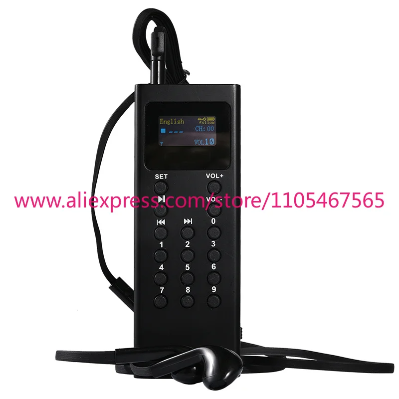 Manual MP3 Audio Player Wireless Travel Training Teaching Tour Group Visit Sightseeing Museum Audio Guide System