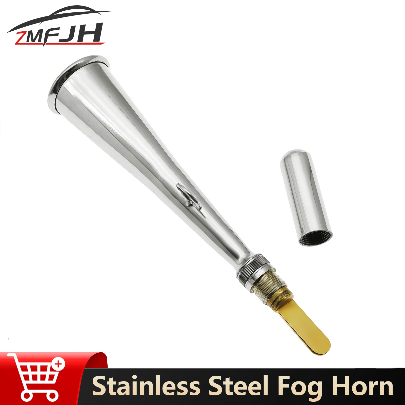 

Противотуманный рожок из нержавеющей стали, съемный ручной мундштук для тумана для морской лодки, яхты, безопасный ручной огонь, аксессуары для лодок