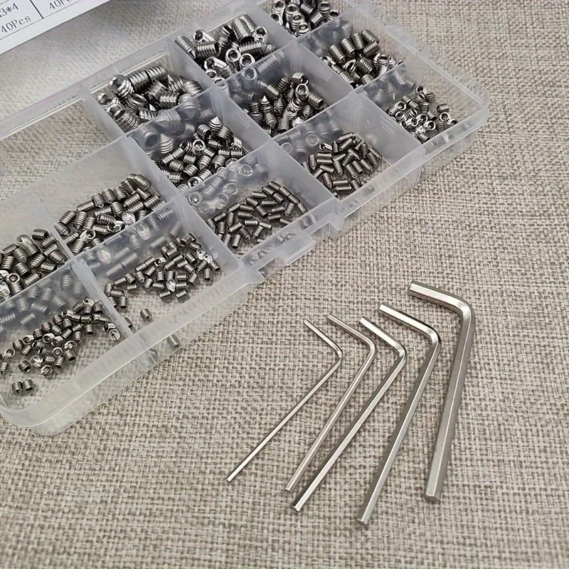 Набор винтов с конической головкой из нержавеющей стали 304, комплект винтов с шестигранной головкой, используется для дверных ручек, крепежных устройств для ванной комнаты, с гаечным ключом