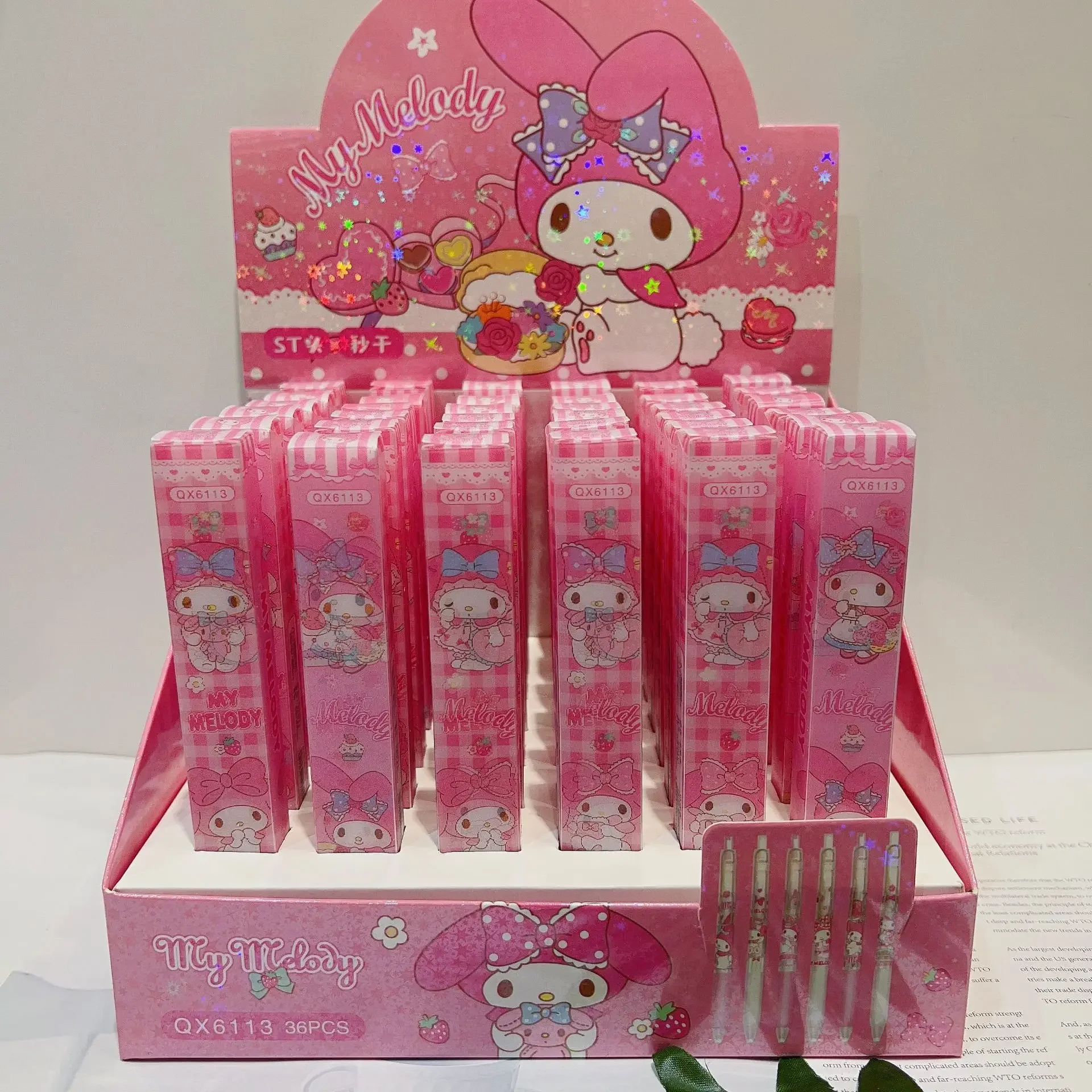 Sanrio mymelody Kuromi Cinnamoroll Kawaii 0.5mm Gel Pen Student Water Pen Cute School Supplies Stationery gift