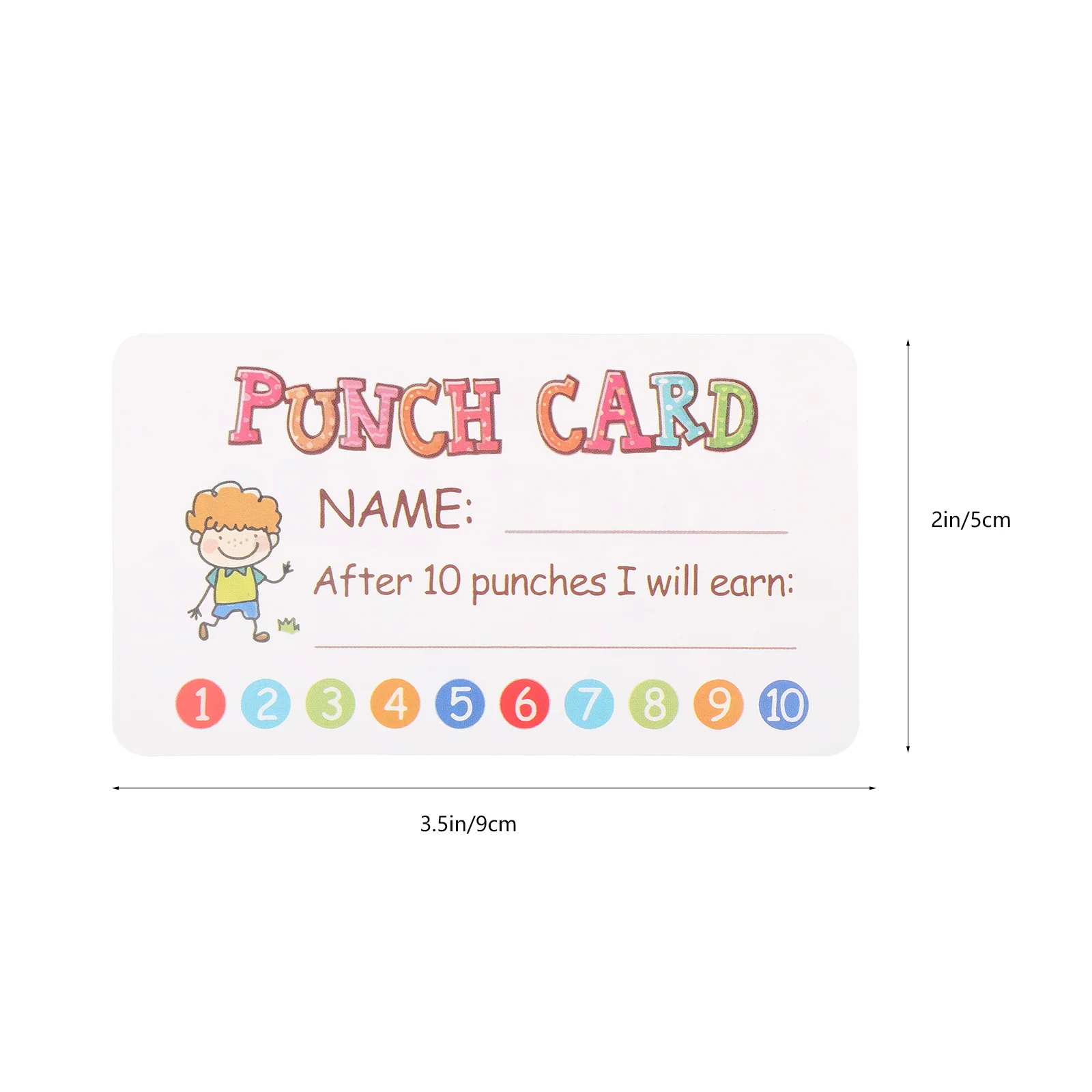 50 Pcs Name Card Children Supply Household for Kids Punch Business Cards Membership Convenient Loyalty Coated Paper Accessory