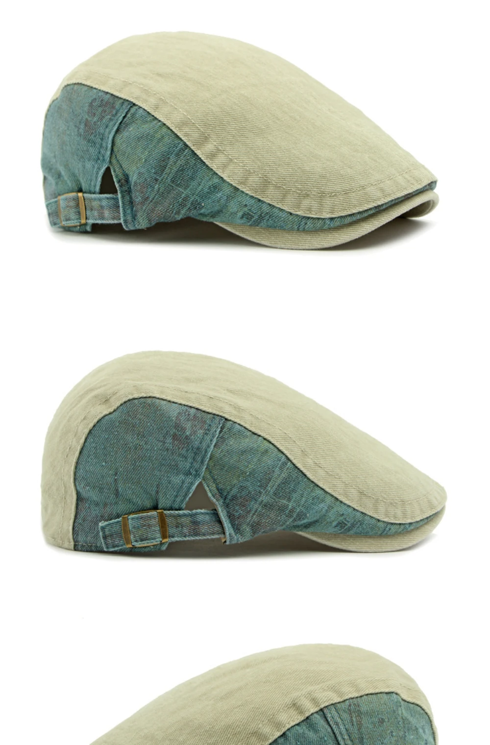 HT4788 Herren- und Damen-Baskenmützen für Frühling, Sommer und Herbst, Baumwollmütze im Retro-Patchwork-Stil, Künstler- und Malermütze, Unisex Ivy Flat Beret Cap – Detail 6