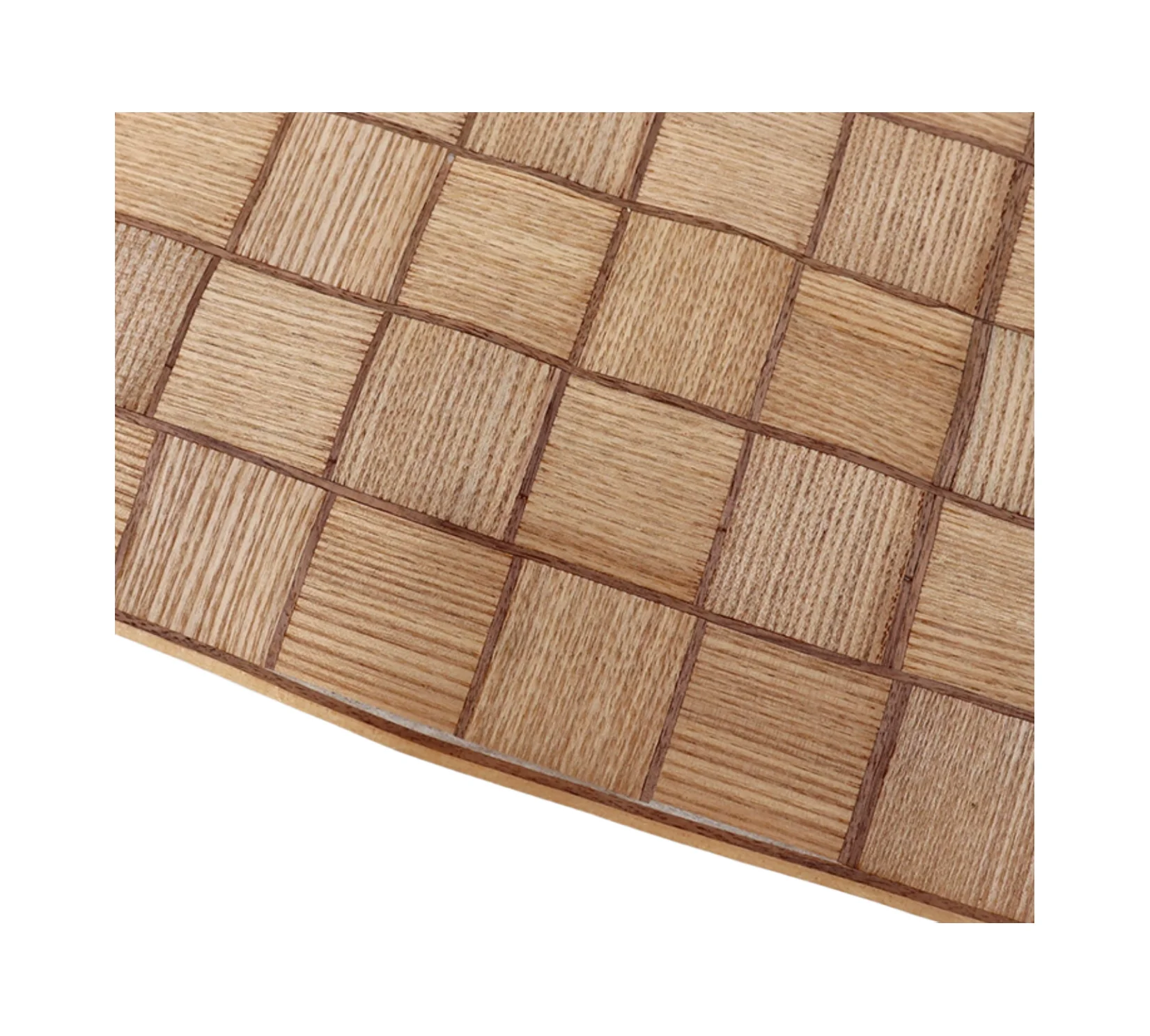 L:2.5m W:400mm T:0.3mm Styling series small grid splicing wood veneer Background wall wooden board furniture carpentry veneer