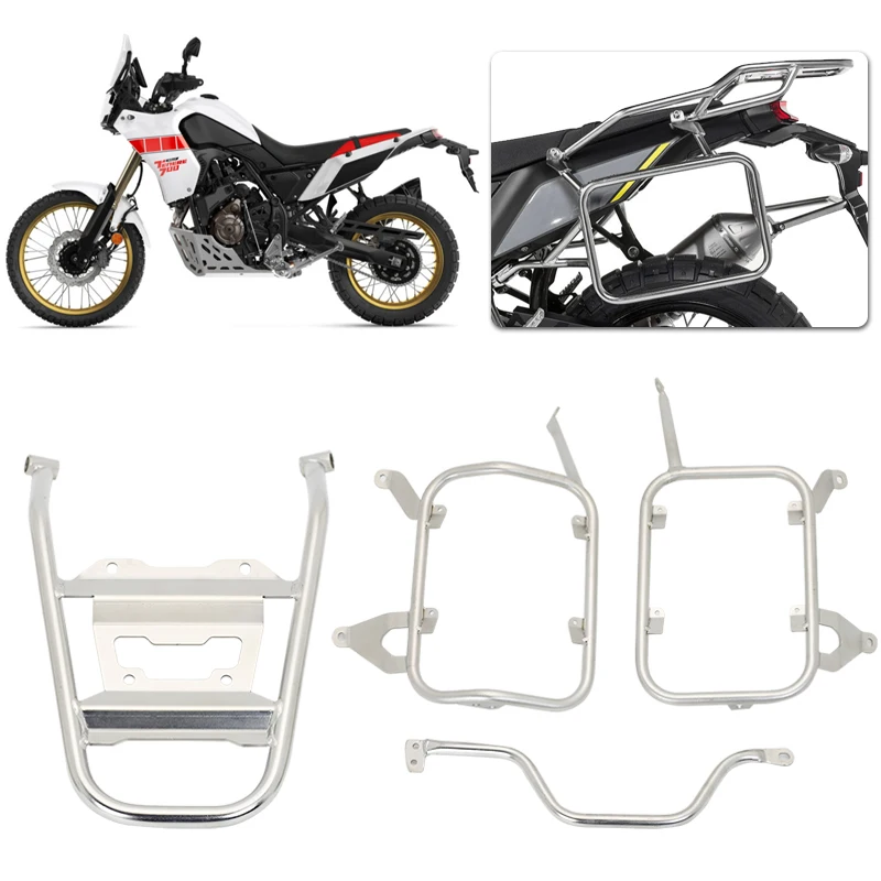 

Panniers Rack Frame Saddlebag Side Bracket Top Rear Case Box Rack For Yamaha Tenere700 t700 t7 xtz 700 Tenere 700 2019-2023