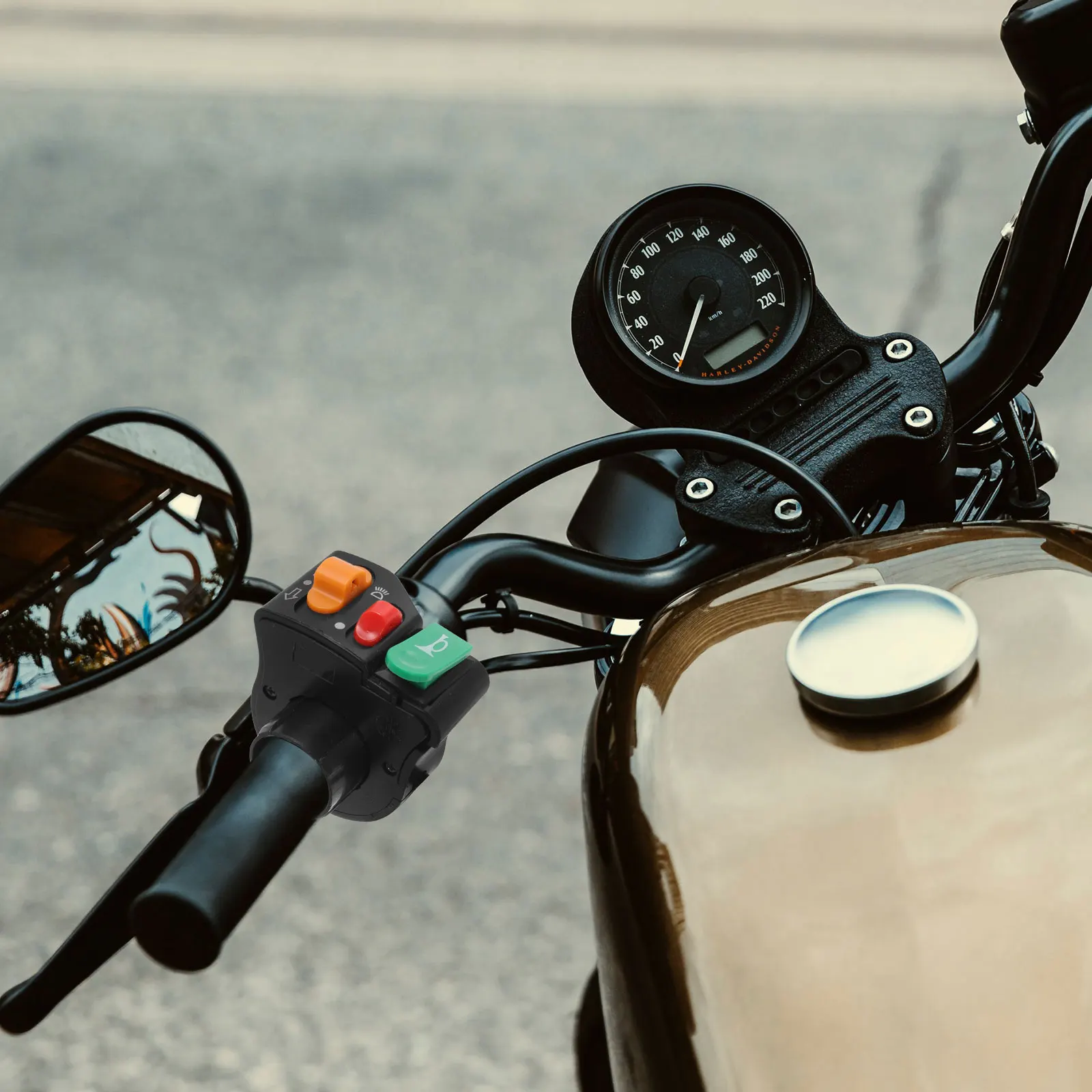 

3 in 1 Motorcycle Handlebar Switch Horn Turn Signal Headlight Control Replacement Universal 22Mm Turn Signal Switch