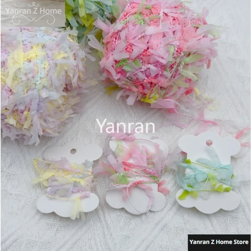 Segmented Dyed Fancy Yarn Butterfly Paper DIY Handmade Mixed Yarn Wiring Clothes Hats Scarves Hand Mixed Thread Decorations