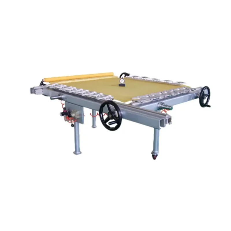 【Best-selling】Padeen Easy To Operate Pneumatic Silk Screen Printing Mesh Stretcher For Frame Mesh/Screen Stretching Machine