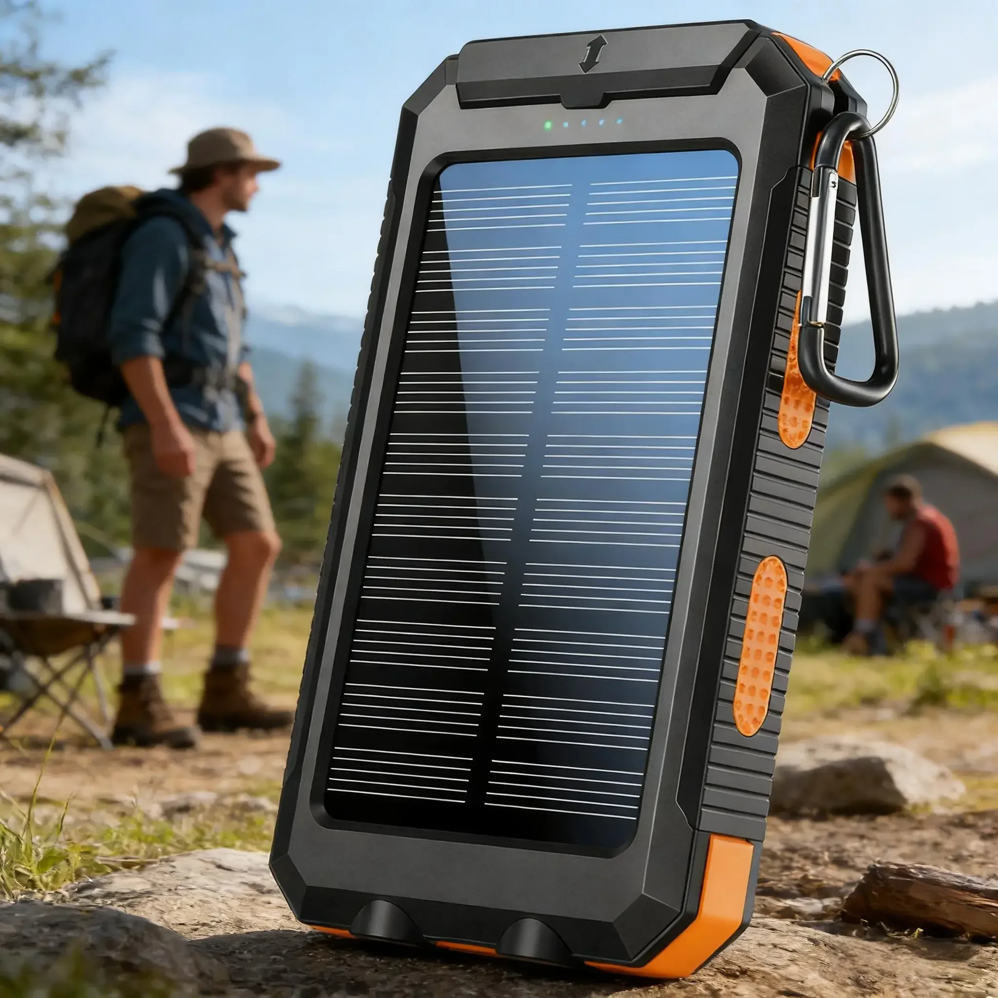 

Солнечная батарея 10000 мАч Портативный компас Светодиодный светильник Аварийный источник для выживания в кемпинге