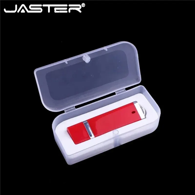 Transparent Box USB Flash Drive 64GB Plastic Lighter Memory Stick Creative Business Gift Pen Drive 32GB Green Red Black Blue