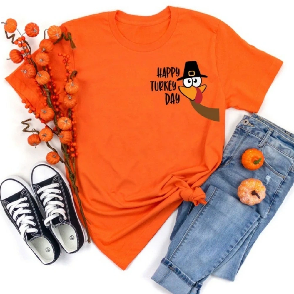 

Gobble Gobble Thanksgiving Shirt Thanksgiving t shirt womens family thanksgiving shirts Short-sleeve Cotton Unisex Streetwear