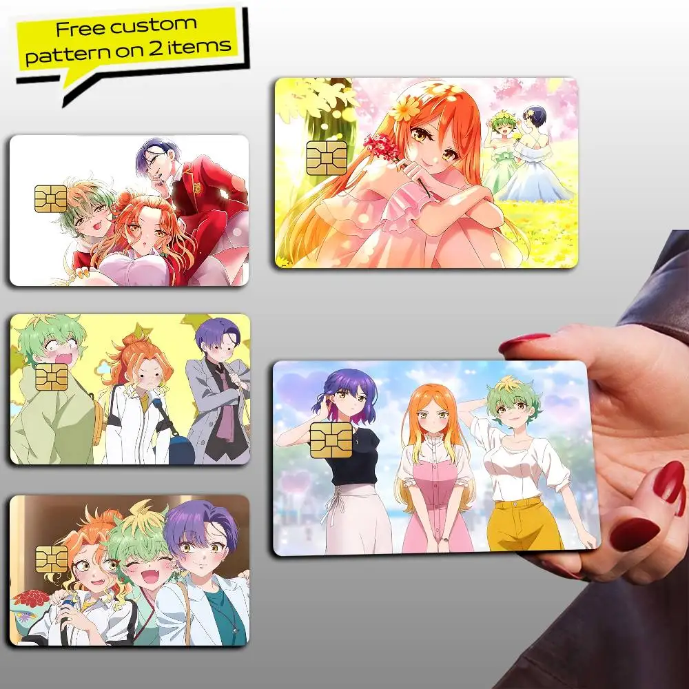 Anime D-Dealing with Mikadono Sisters Is a Breeze  Card Stickers for Bank Access Protective Waterproof Film Cover Sticker Gift