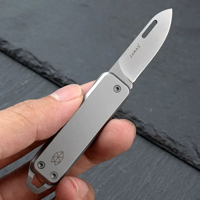 Folding Sharp Outdoor Multi Functional Stainless Steel Mini Home Knife Portable Keychain Fruit Knife Open Box Portable