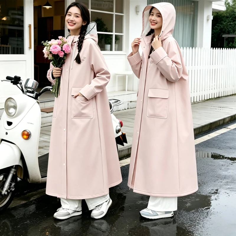 Unisex Full-Body Rain Poncho Raincoat  Drawstring Hood Designed Electric Vehicle Riding Camping  Fishing  Heavy Rain Conditions