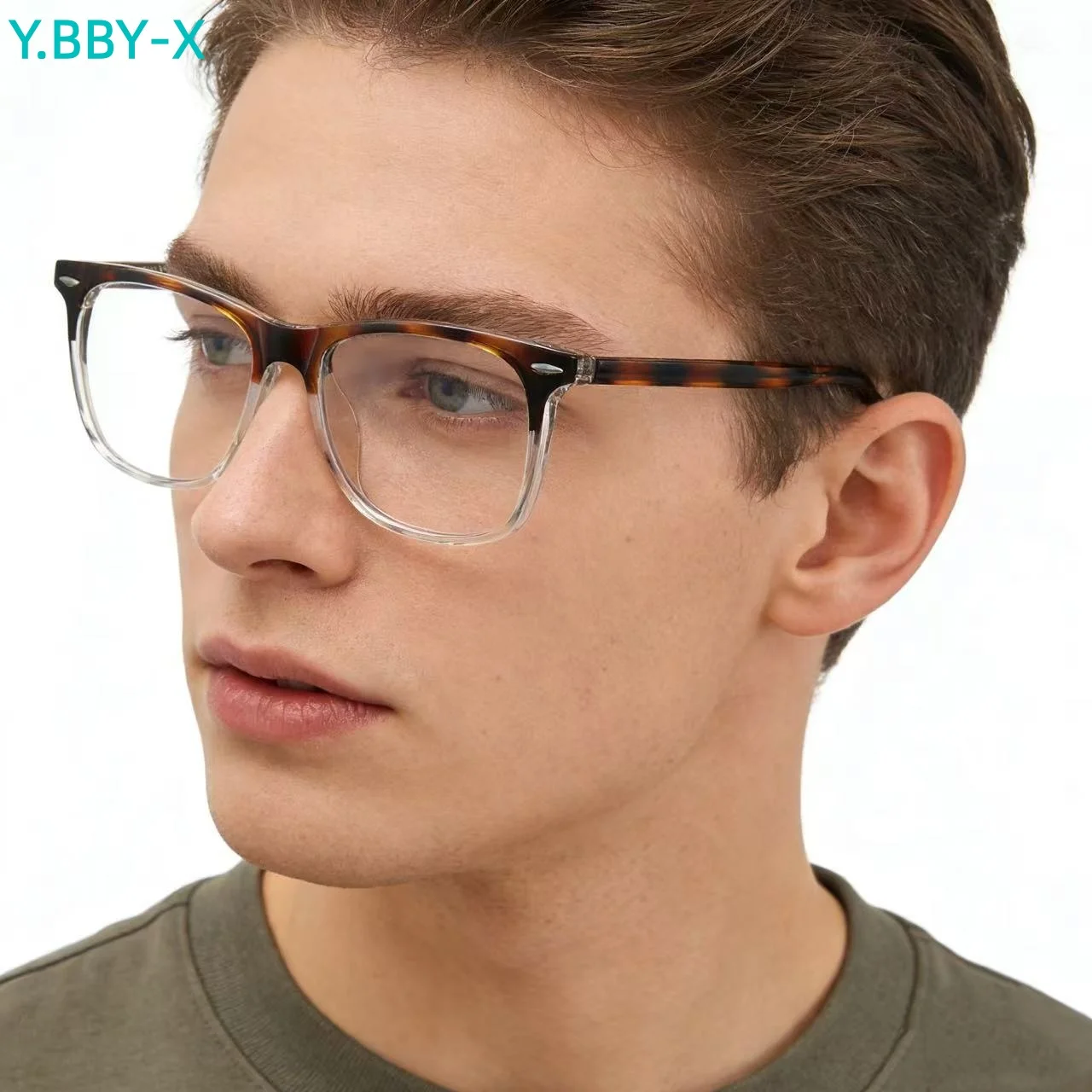 

Очки для чтения Y.BBY-X с защитой от синего света, винтажные круглые очки для коррекции близорукости, мужские оптические очки по рецепту, оправа для женщин, люксовый бренд, стильные очки