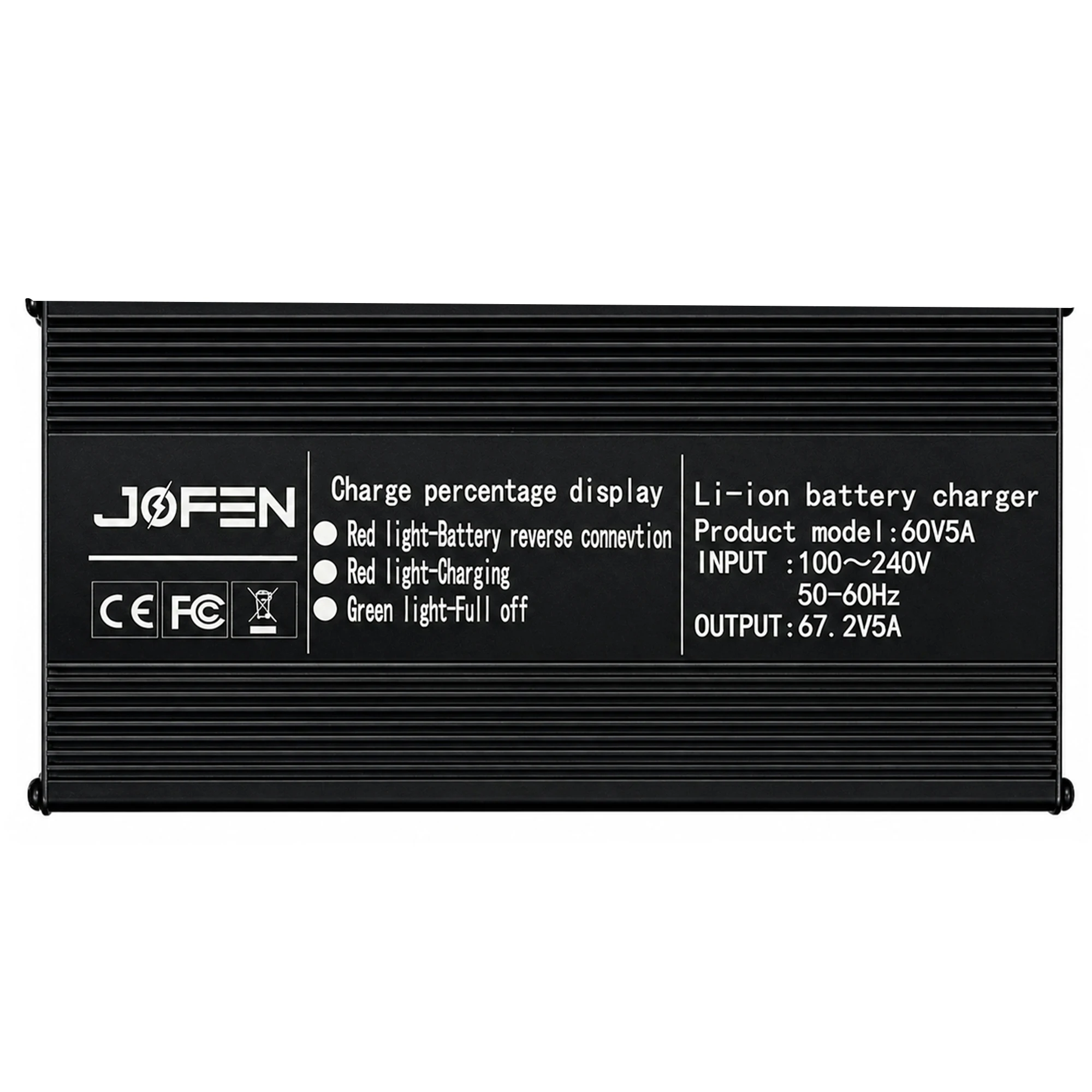 60V 5A Elektroroller-Ladegerät 67,2V 5A Ausgang Universelles Schnellladegerät Lithium-Batterie Netzteil 100-240V AC EU US Stecker – Detail 4