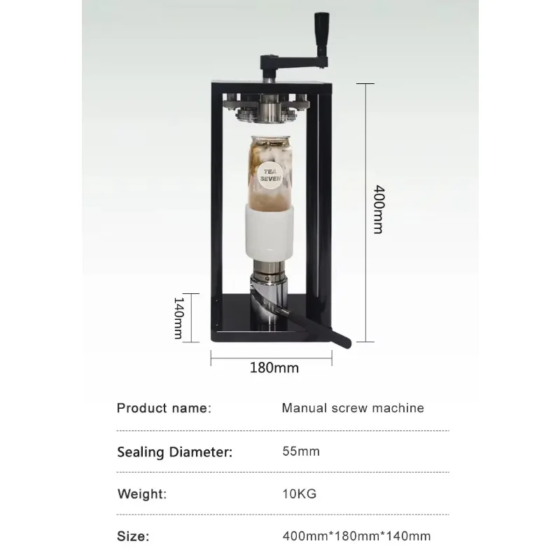 Mesin Penyegel Kaleng Plastik Berkualitas Tinggi untuk Hewan Peliharaan, Mesin Penyegel Kaleng dengan Tutup Tarik Mudah Putar untuk Bubble Tea dan Kopi
