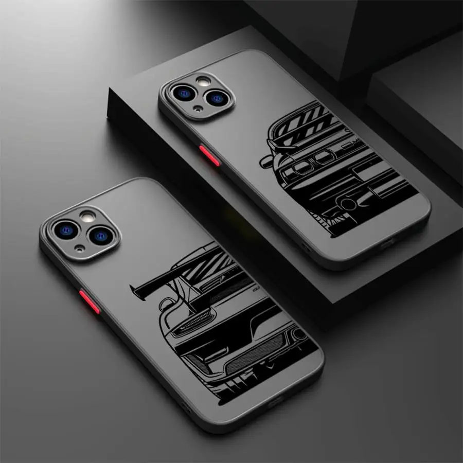 Luxury Sport Car Gtr TPU Cover Case for iPhone 12 Mini 14 15 Pro Max 7 8 SE 13 Pro XR 11 Pro Max XS X 16 Pro 6s 16e SE - náhled 2