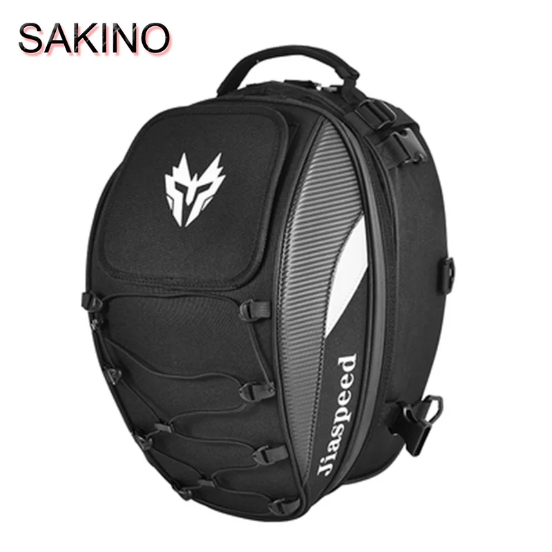 

SAKINO New Motorcycle Tail Bag Multifunction Waterproof Motorcycle Rear Seat Bag High Capacity Motorcycle Bag Rider Backpack