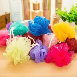 1 Pcs Flower Bath Ball Bath Tubs Towel Scrubber Mesh Bath Rub Cleaning (Color: Shower Body T6B1 Multicolor) Brush H8U8