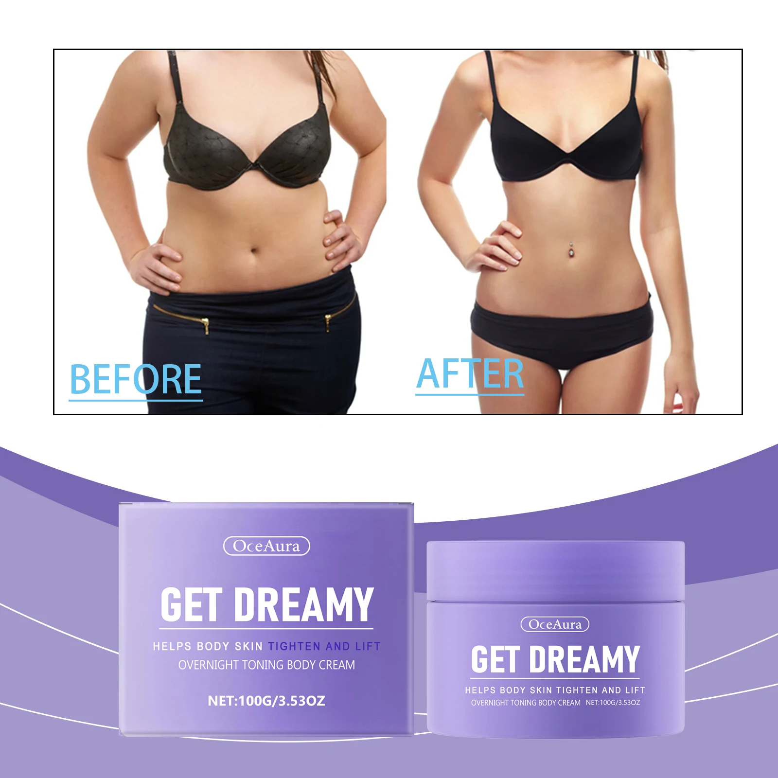 Dreamy Overnight Toning Whip Overnight Toning Firming Cream Helps Target The Appearance of Loose Skin on The Body for All Skin