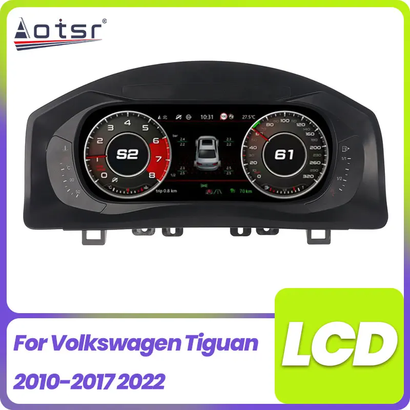 New Car Digital Cluster Meter Instrument LCD Speedmeters Dashboard Virtual Cockpit For Volkswagen Tiguan 2010-2017 2022 Linux