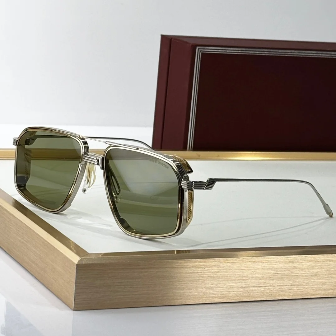 JAGGER 56-16 zonnebril van topkwaliteit voor heren en dames Klassieke 10e verjaardag punk luxe titanium designer zonnebril