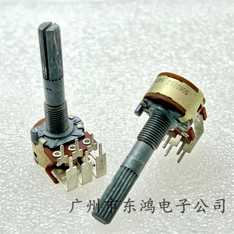 1 PCS ALPS Alps RK163 dual potentiometer internal bending angle B50K × 2 amplifier sound axis length 35mm